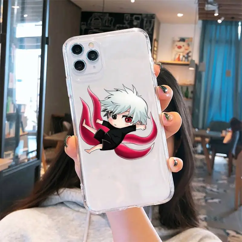 

cartoon Tokyo Ghoul Phone Case Transparent soft For iphone 5 6 7 8 11 12 s c se plus mini x xs xr pro max cover Clear mobile bag