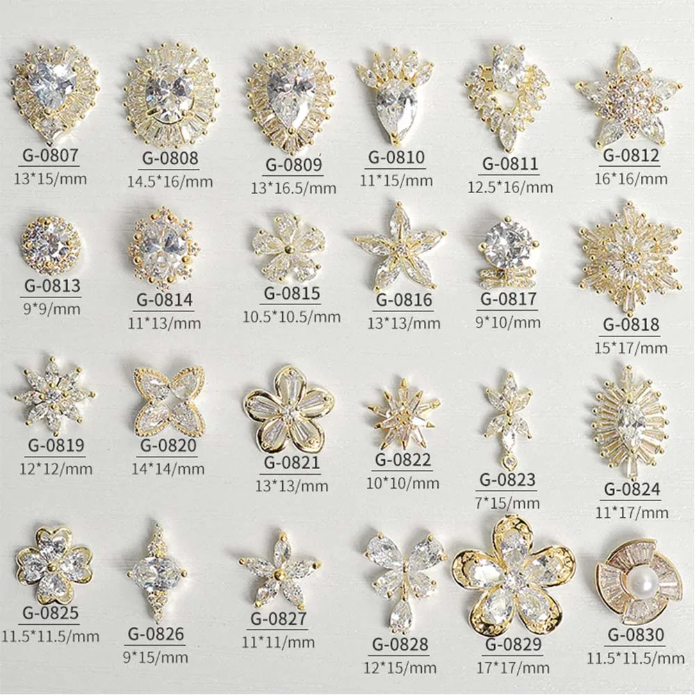 Charms Nail Rhinestones Shiny Flower Water Drop Zircon Art Decoration Crystal Jewelry Ornaments Manicure Accessories |