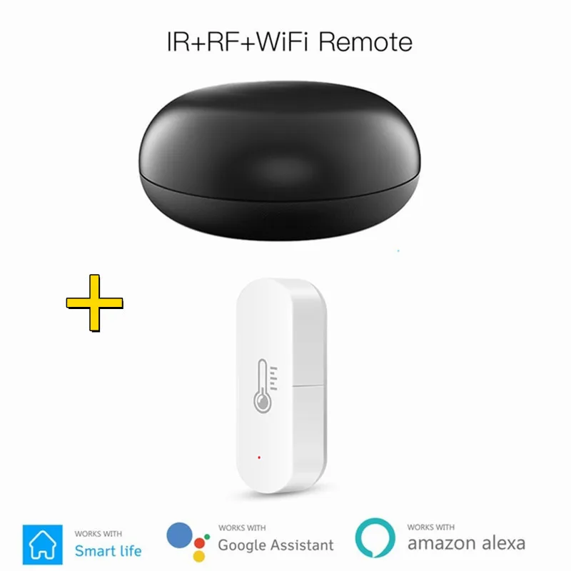 

Zigbee WIFI Temperature & Humidity Sensor With Smart Home Remote Control Var Thermometer With Display Support Alexa Google
