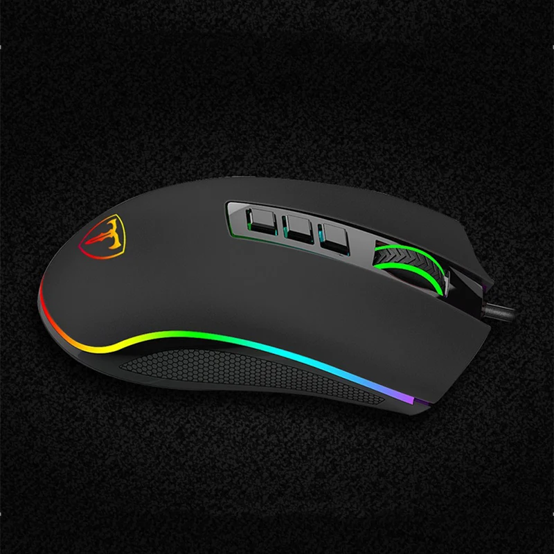 Игровая мышь T12 PUBG 6 уровней 5000DPI USB Проводная игровая с 9 клавишами RGB-подсветкой