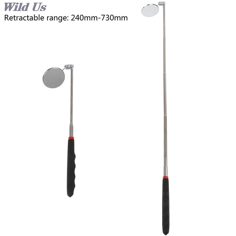 

High Quality 50mm Car Telescopic Detection Lens Inspection Round Mirror 360 Repair Tool 1Pc