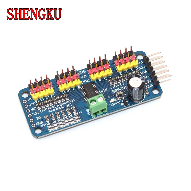 PCA9685 модуль PWM servo driver I2C интерфейс 16 каналов 12 бит для arduino Щит Модуль драйвер