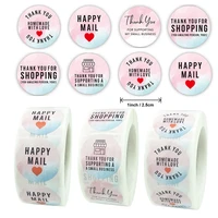 500pcs 2 5cm color thank you stickers homemaed with love stationery sticker envelope packaging sealing decoration label