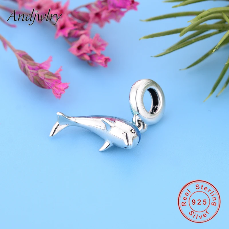 925 пробы Серебряная Подвеска Мерцающий Дельфин на крючках очаровательный