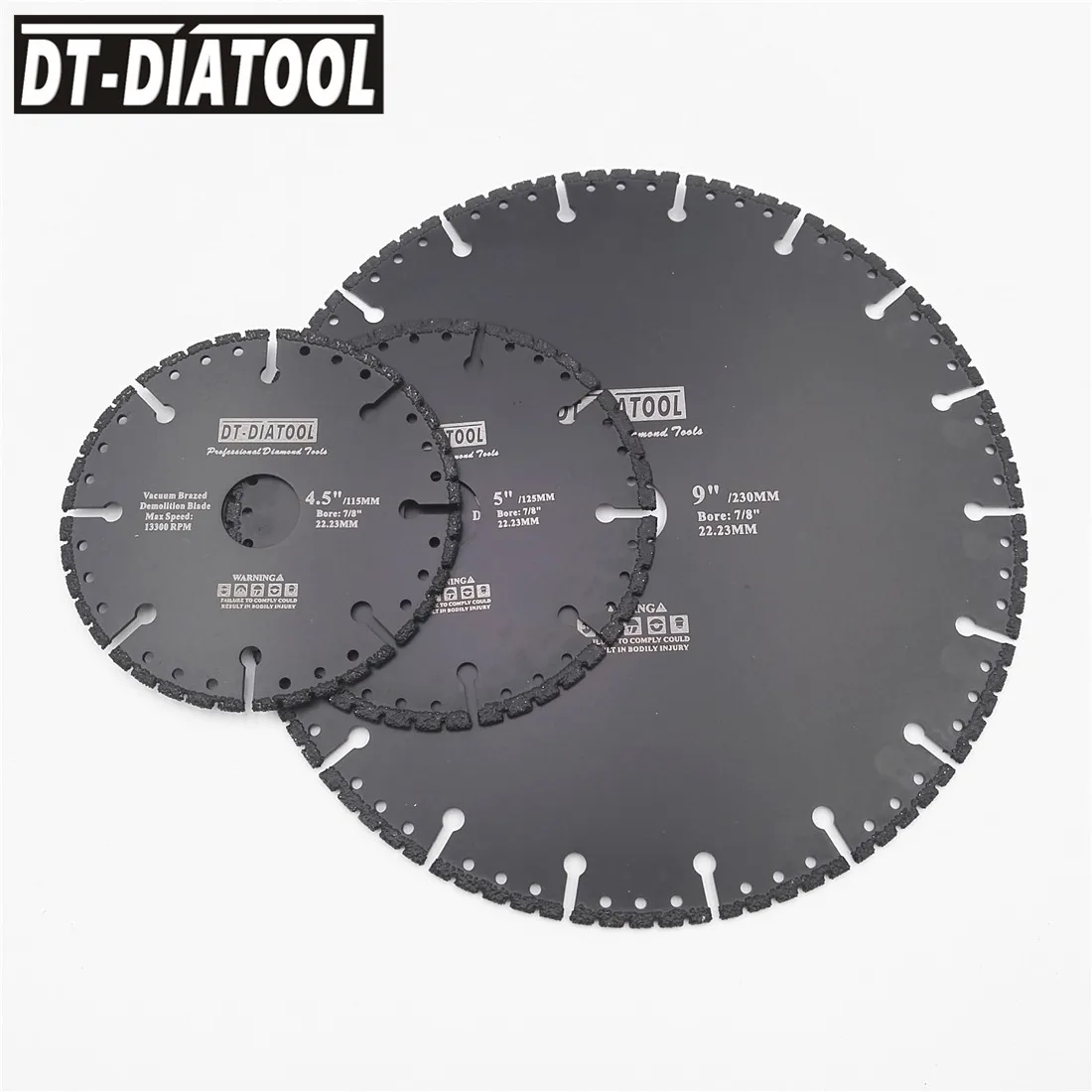DT DIATOOL 3 шт./компл. 4 5 &quot5&quot 9 &quotвакуумных паяных алмазного режущего диска все
