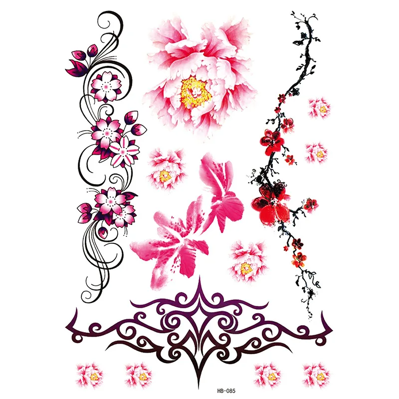 Водостойкая Временная тату-наклейка лиса кошка Бабочка змея демон женская