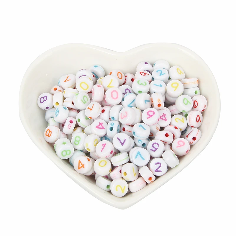 Разноцветные акриловые шарики 200 шт. 7 мм для ювелирных изделий разметка бисер