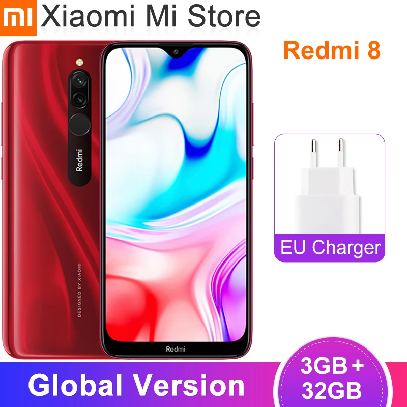 Глобальная версия Xiaomi Redmi 8 3 ГБ 32 Восьмиядерный процессор Snapdragon 439 12 МП Двойная