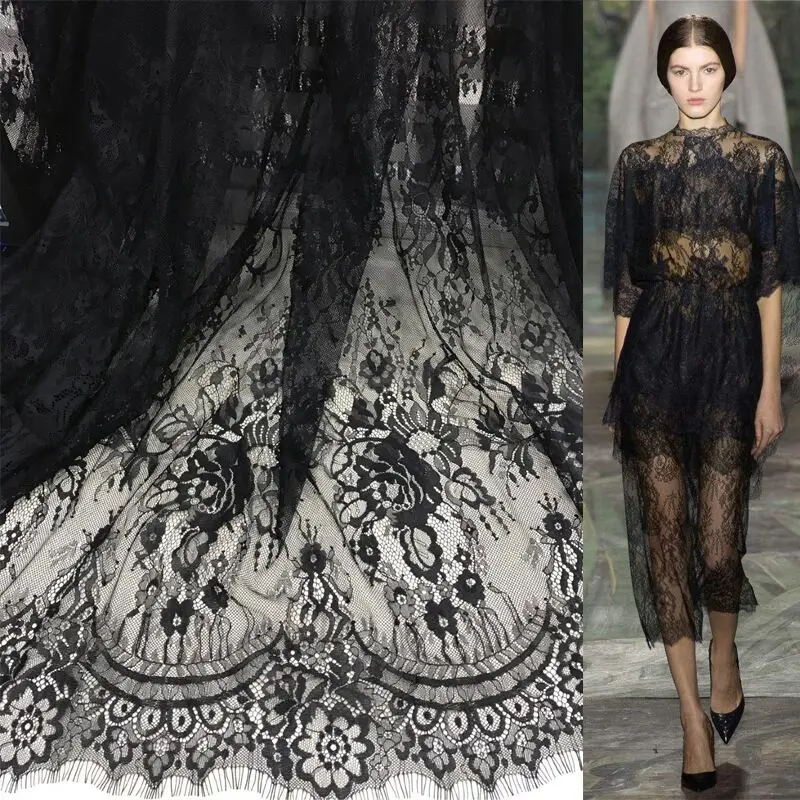 Элегантная кружевная ткань в классическом стиле хорошего качества французская