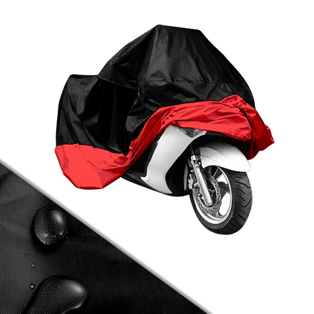 

Black Motorcycle Motorbike Waterproof Water Resistent Rain UV Protective Breathable Cover Outdoor Indoor With Storage Bag Size-X