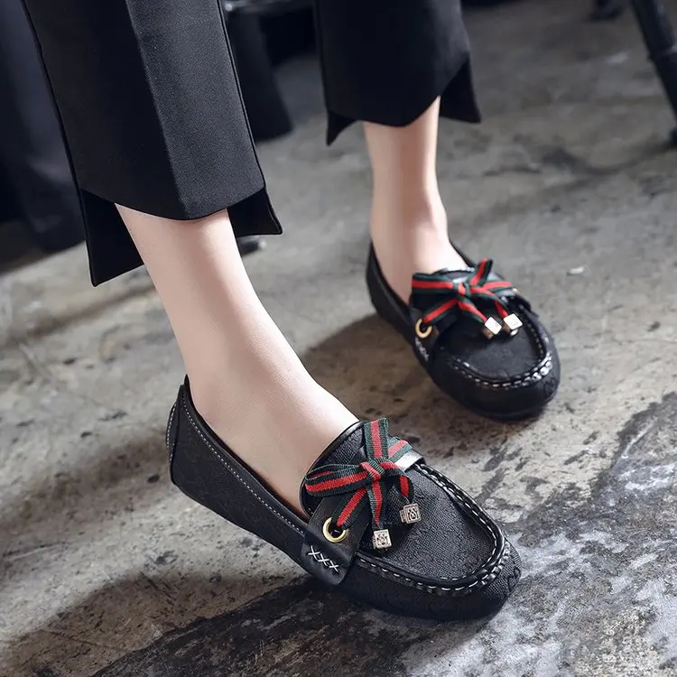 slip on womens shoes flats woman shoe loafers sneakers women flat platform ladies shoes baskets femme zapatillas mujer fashion - Цвет: Черный