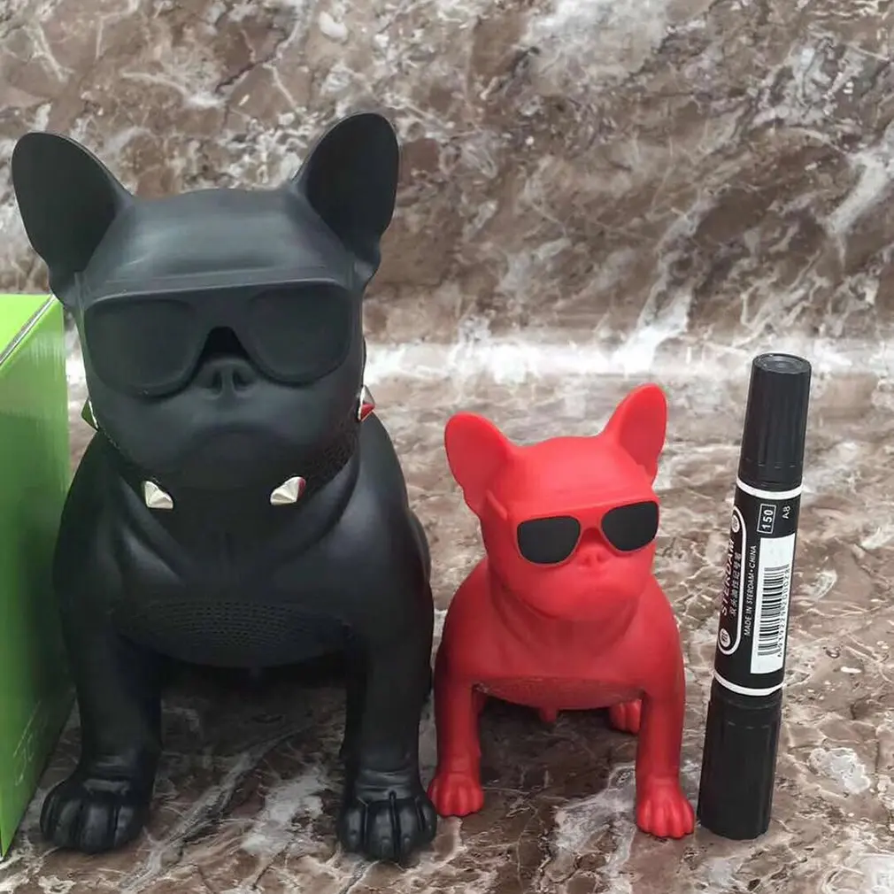 Красный Портативный беспроводной Bluetooth 4,2 динамик 10 Вт мощный бас стерео Поддержка U диск/TF карта Бульдог Дизайн для умных устройств - Цвет: Красный