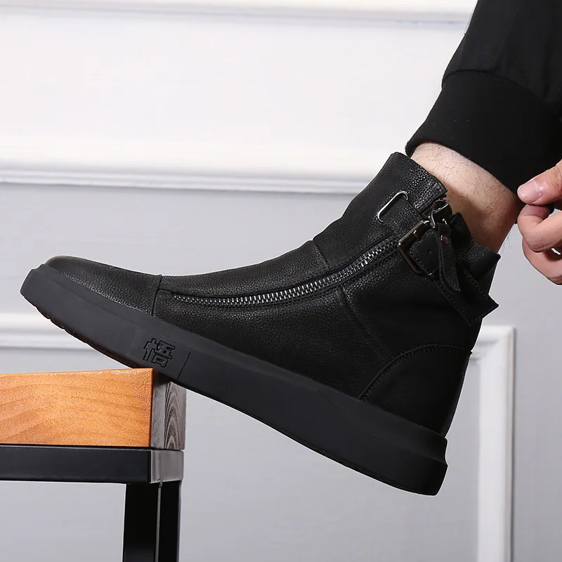 

Кожаные Ботинки Martin, новинка осень/зима 2021, ботинки для верховой езды в британском стиле, нескользящая обувь Joker, высокие ботинки, бархатные ...