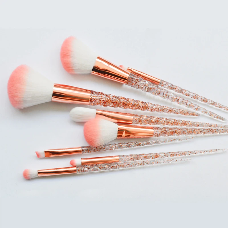 50 компл оптовая продажа розовое золото + прозрачный Единорог Портативный набор