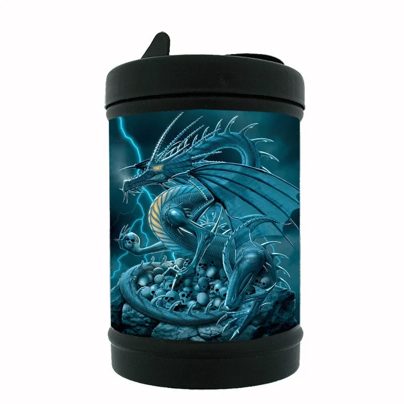 

Черная Металлическая Автомобильная Пепельница дракон дизайн под заказ средневековая фантазия существо автомобильная пепельница