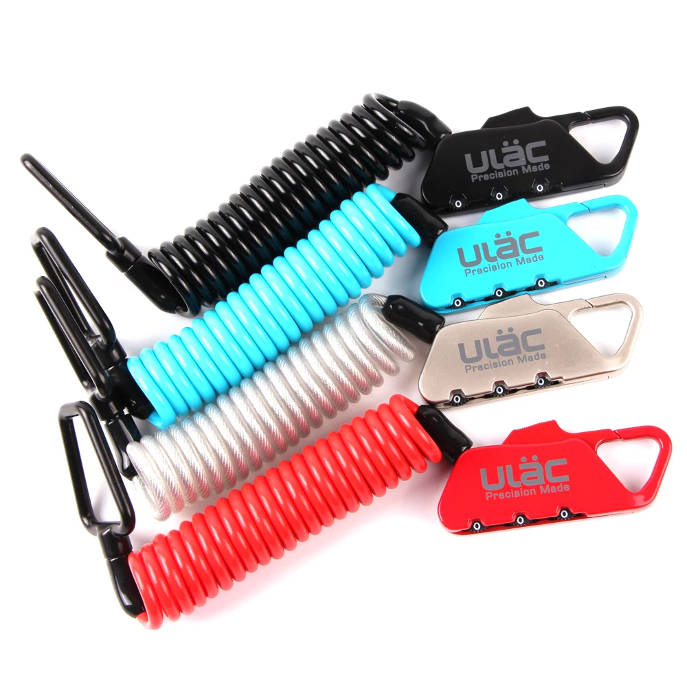 ULAC мини велосипедный замок 1200 мм сложить рюкзак шлем кабель 3 значный Комбинации