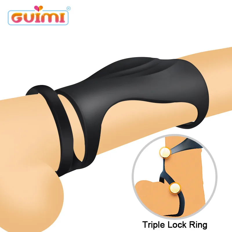 GUIMI 2 предмета Мужские Кольца Эротические кольца дял пениса взрослых интимные