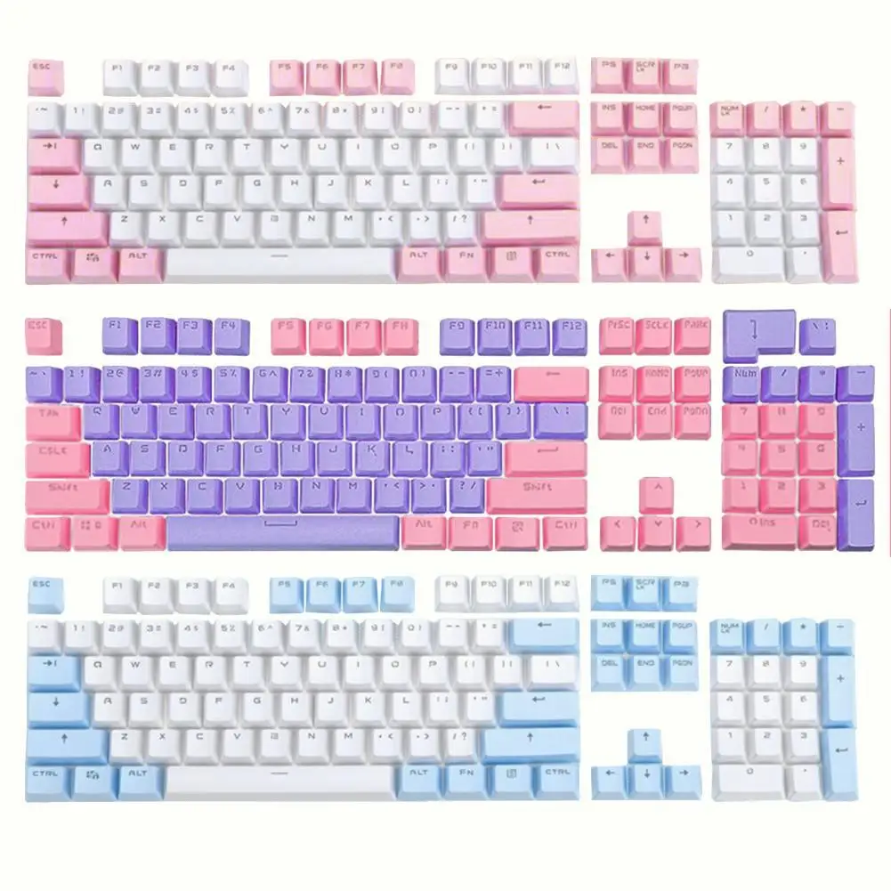 

104Pcs Dual Colors Backlight Keycaps Replacement Kit for Mechanical Keyboard