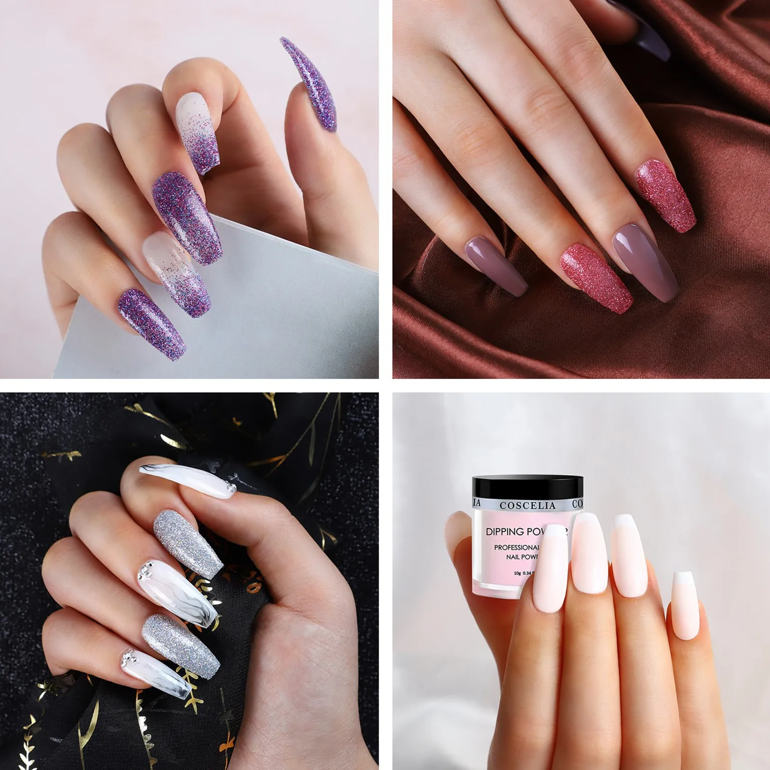 COSCELIA порошок Набор для маникюра маникюрные инструменты ногтей комплект