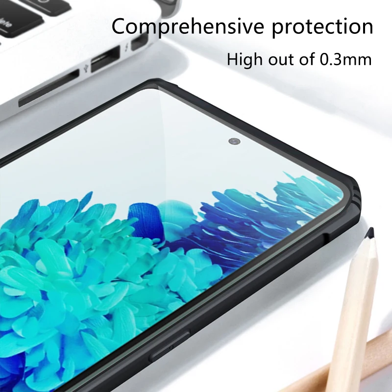 

Rzants For Samsung Galaxy S20 FE 5G Case Hard [Blade] Shockproof Slim Crystal Clear Cover funda Casing