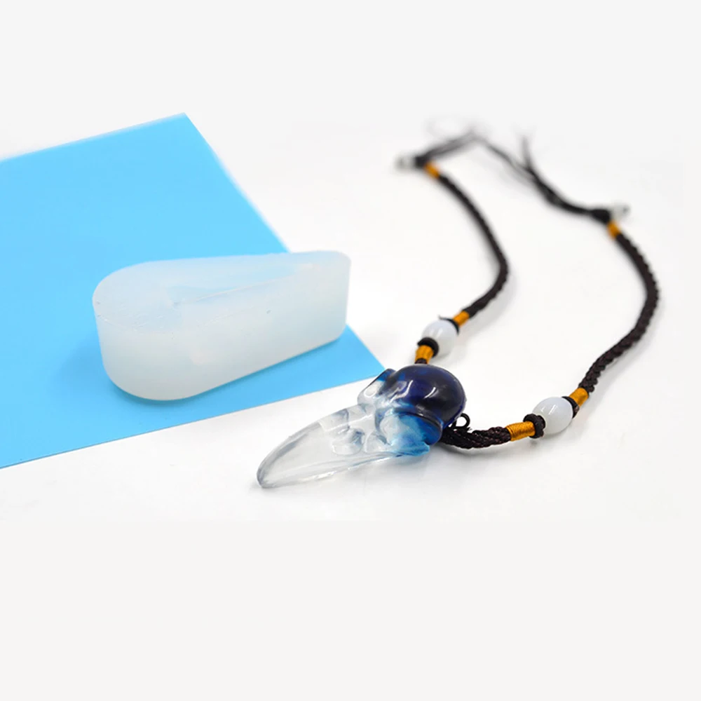 3D Ворон Череп Силиконовая Форма Птица Скелет голова форма Хэллоуин Изготовление