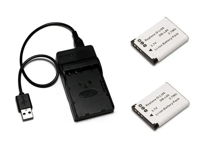 USB зарядное устройство для Sanyo DB L80 DBL80 DLI88|Цифровые аккумуляторы| |