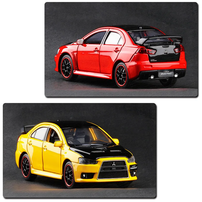 1:32 игрушечный автомобиль из сплава Mitsubishi Lancer-exi EVO металлическая модель поднятая