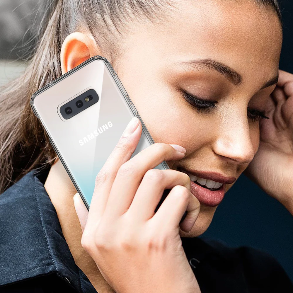 Прозрачный противоударный чехол KISSCASE для Samsung A50 Note 10 S10E S9 S8 S7 Edge 8 9 Plus A70 прозрачный