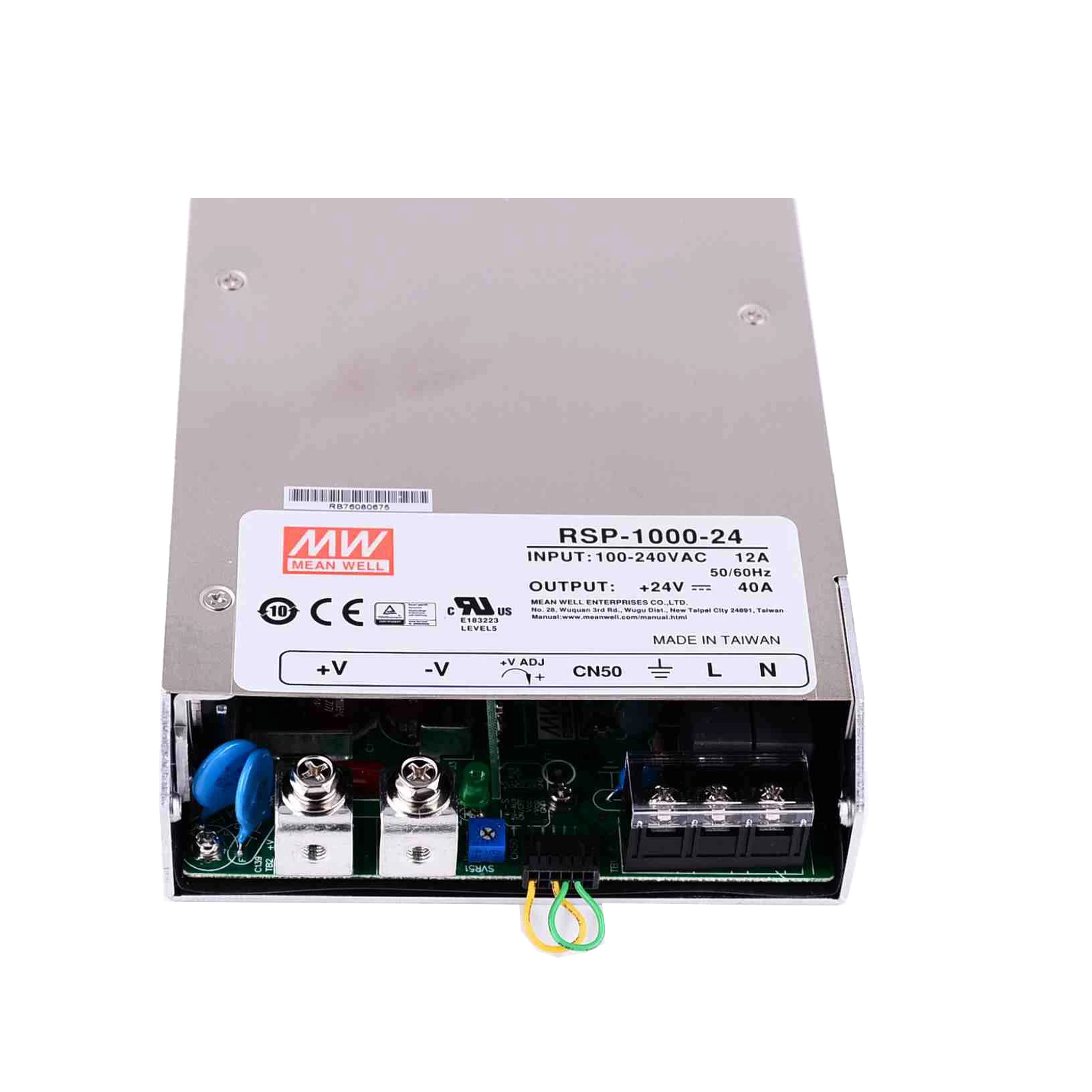 

Original Mean Well RSP-1000-24 Meanwell 24V/0-40A/960W Single Output with PFC Function 1U Low Profile Power Supply