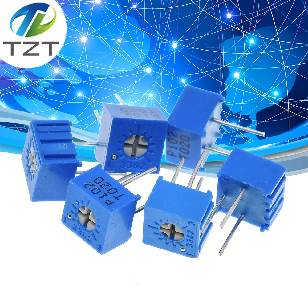 10 шт. триммер 3362P 101 201 501 102 202 502 103 203 503 104 204 504 105 потенциометр Trimpo 3362 500R 1K 2K 5K 10K 20K 50K