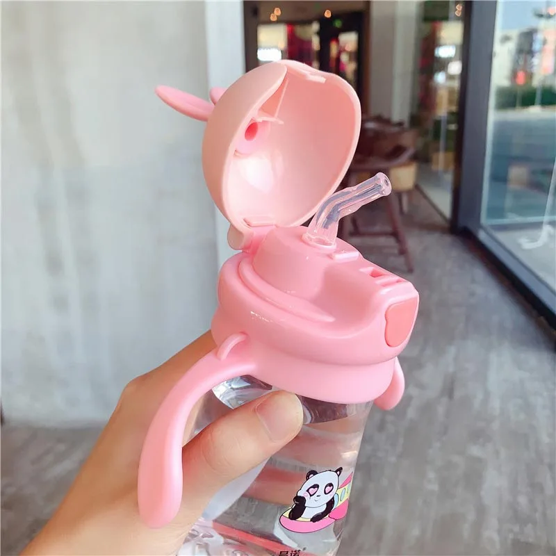 Милая детская бутылочка для кормления Rabbite 280 мл без БФА бутылки воды в соломе