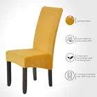 Бархатный Чехол для стульев большого размера спандекс Чехол для стула для столовой офисных пластиковых стульев