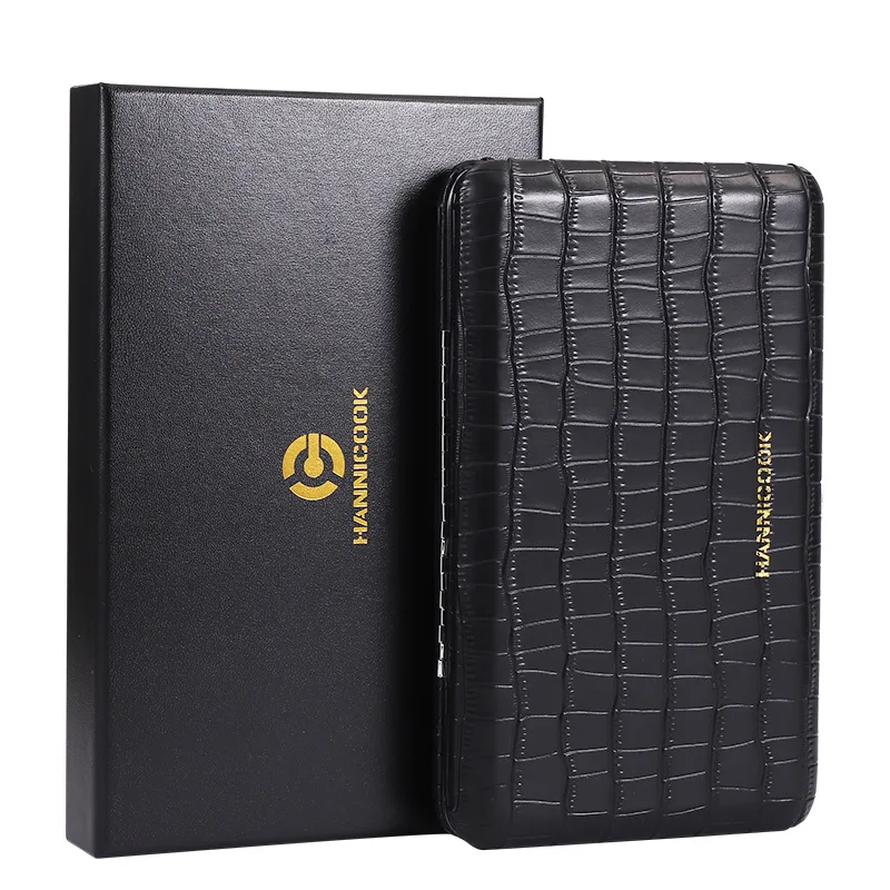 HANNICOOK portable 4 хьюмидор для сигар кожаный кедровый чехол кубинский набор курения