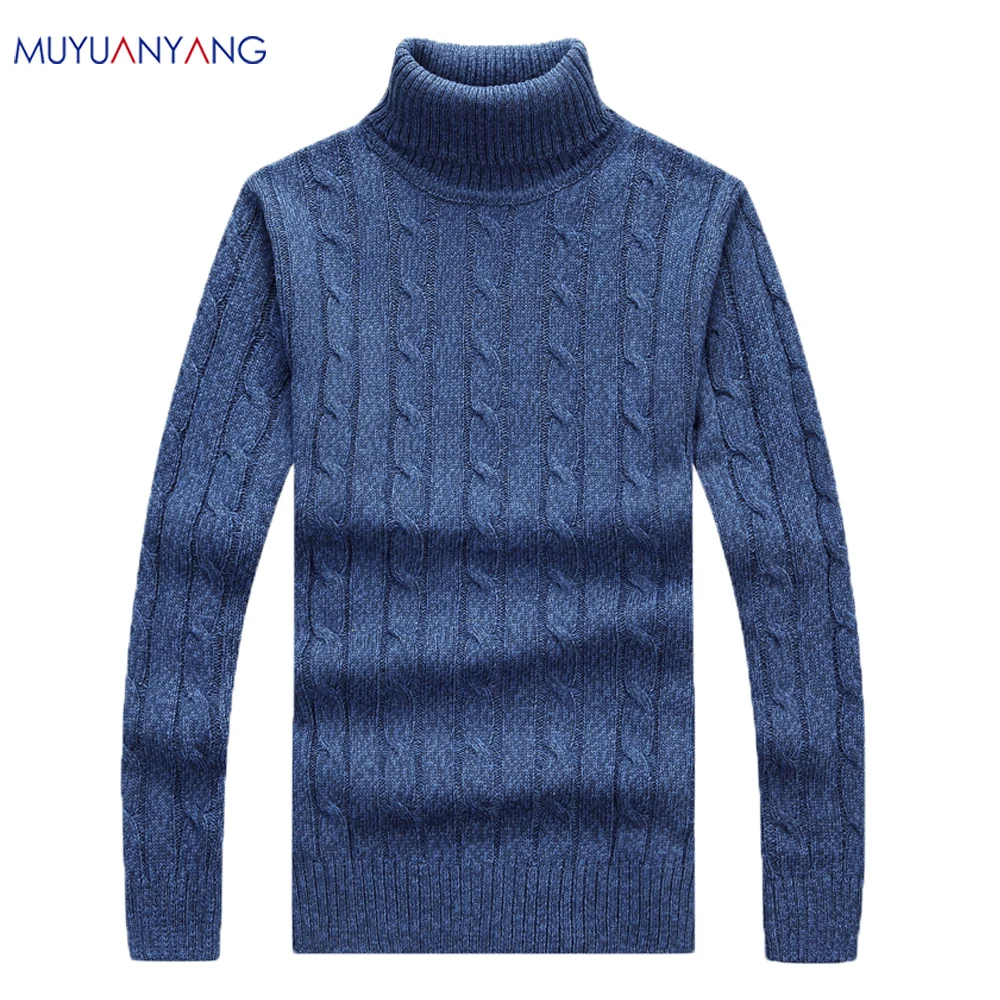 2019 мужской зимний свитер толстый теплый кашемировый с высоким воротом модные