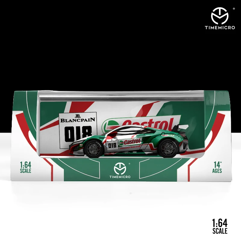 Time Micro 1:64 NSX Castrol/Takata спортивный автомобиль литые модели автомобиля Металлическое