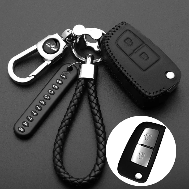 Luminous leather Car Remote Key Fob Shell Cover Case For Nissan X-Trail Juke Qashqai Micra Pulsar 2014 2015 2016 2017 2018 | Автомобили и