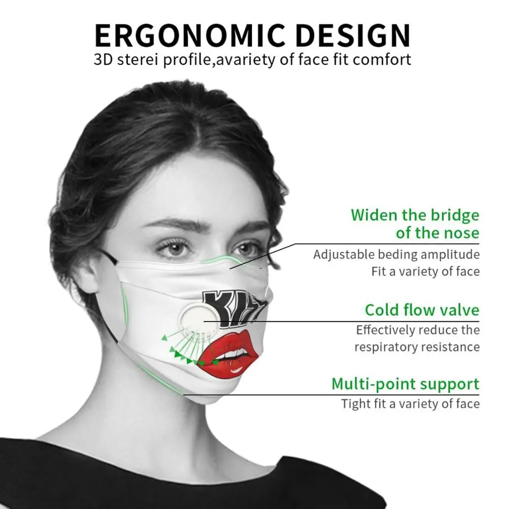 Маска для лица KISS Lips мужчин и женщин многоразовая моющаяся маска ковбоя Джокера