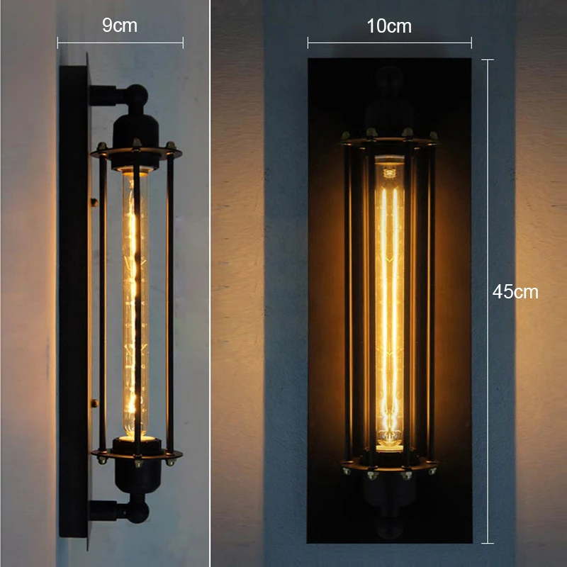 

Vintage LED Wall Lamp Industrial Wall Lights For Home Iron Wandlamp Living Room Decoration Vanity Light Wall Sconce Applique Led