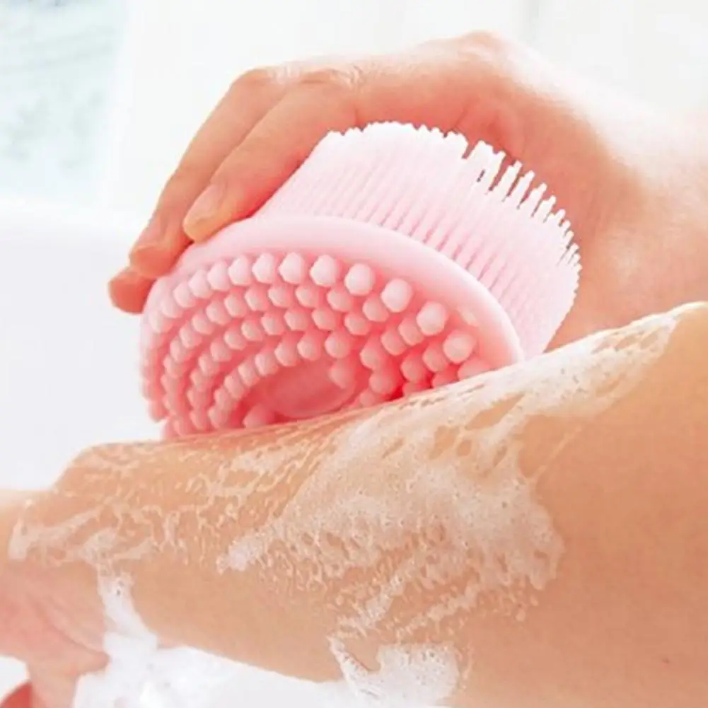 

Baby Infant Soft Silicone Bath Brush Spiky Sensory Theraphy Skin Cleaning Tool