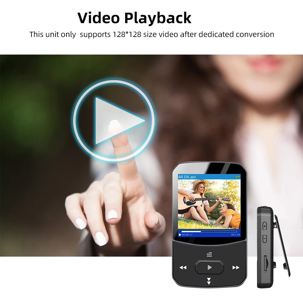 Deelife MP3 плеер Bluetooth для спорта бега портативный мини Mp 3 музыка с зажимом fm радио