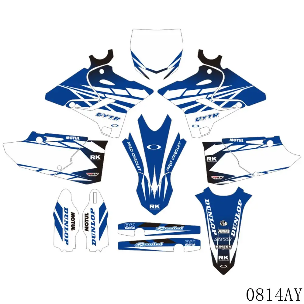 

Full Graphics Decals Stickers Motorcycle Background Custom Number For YAMAHA YZ125 YZ250 YZ 125 250 2015 2016 2017 2018 2019