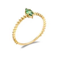 bk 10k genuine gold natural tsavorite moissanite rings for women simple v shape wedding engagement party fine jewelry gifts