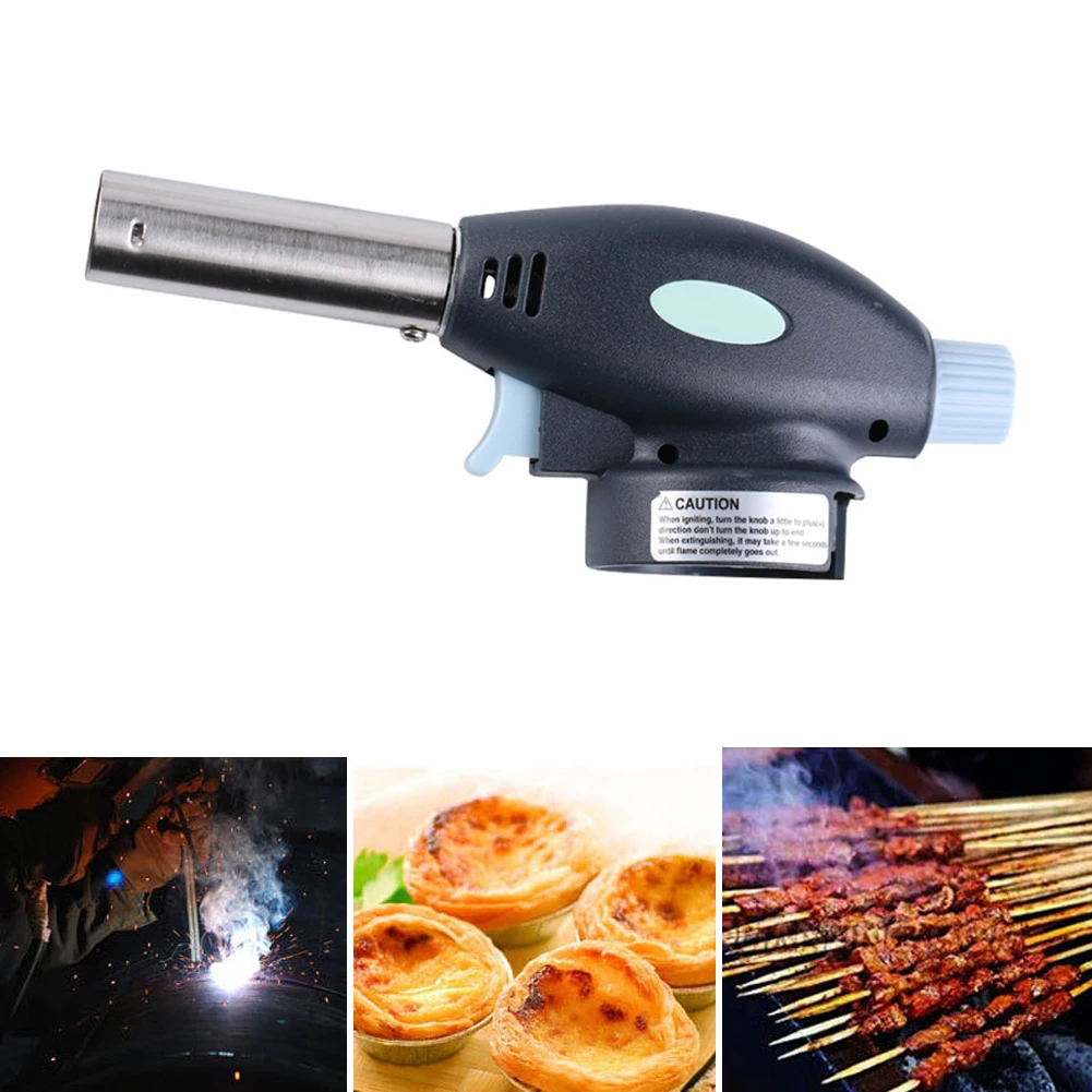 

BBQ Torch Flamethrower Butane Gas Burner Automatic Ignition Lighter Baking Welding BBQ Outdoor Flame Gun Kitchen Tools