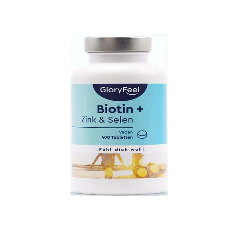GloryFeel Biotin + Zinc Selenium 400 Tablets/Bottle Free Shipping