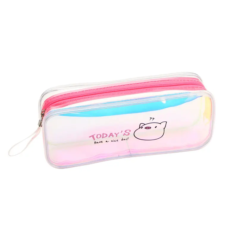 TOPSTHINK пенал прозрачный большой канцелярский чехол милый кролик ПВХ школьный для