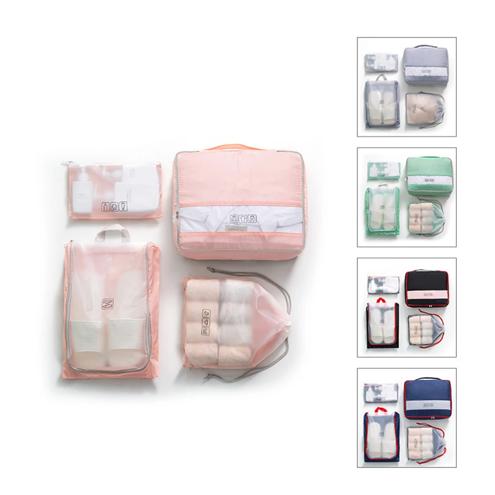 

4pcs Waterproof Travel Cosmetic Bag Women Makeup Case Bath Make Up Organizer Toiletry Wash Beauty Kit Storage Pouch