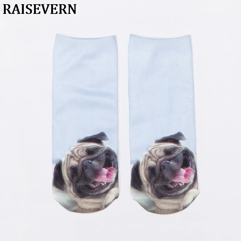 Мужские носки с 3D принтом в горошек рисунком кота повседневные забавные уличные