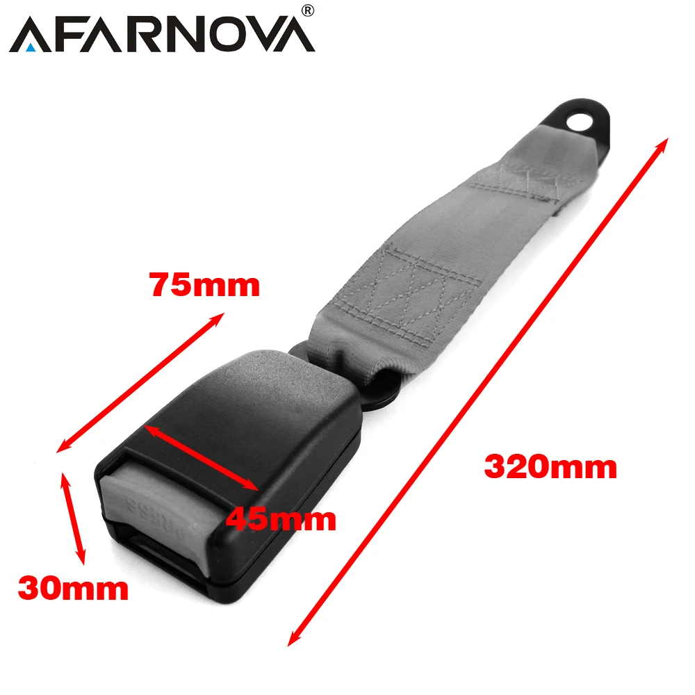 

Afarnova Car Safety Belt 2 Points Seat Belt Retractable Adjustable Auto Lap Belt Universal Black Red Blue Beige Grey