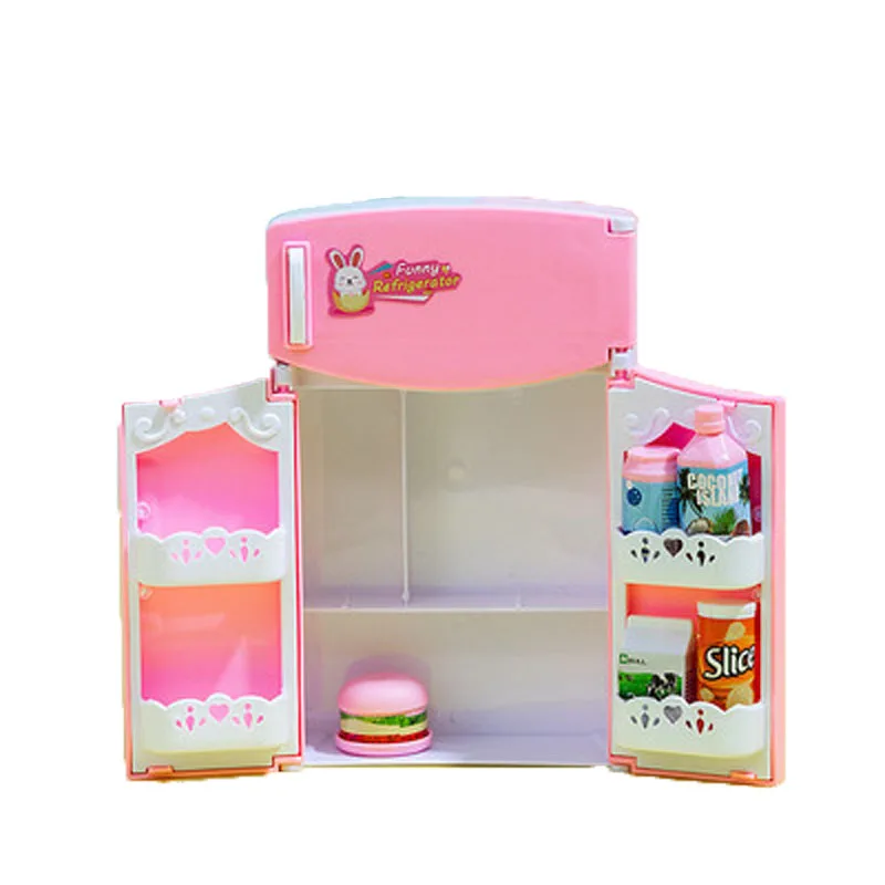 

Kids House Play Toy Simulation Fridge Refrigerator Accessories Pretend Play Educational Kids Kitchen Set Food For Children Gifts