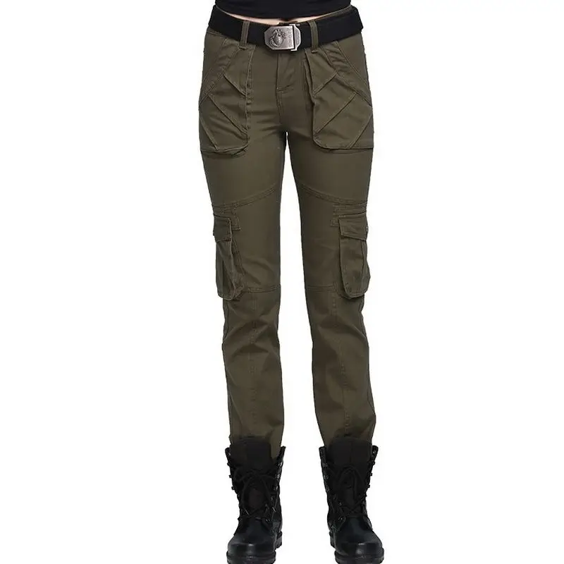 

New Women Cargo Pants Military Tactics Outdoors Motion Trousers Woman Casual Multiple Pocket leisure Pants
